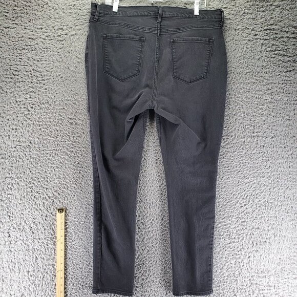 Old Navy Jeans Women’s Size 16 Long Black Curvy Skinny Stretch Denim 5-Pocket - Picture 11 of 12